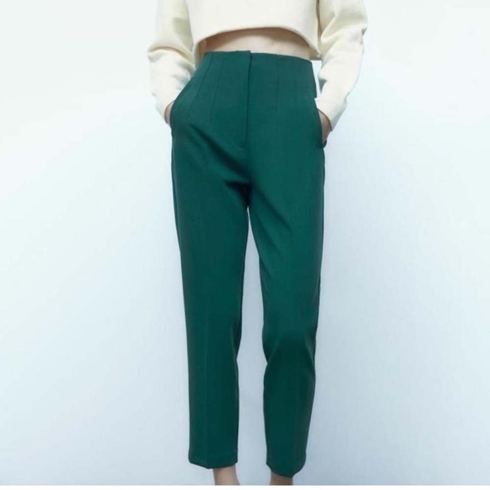 Zara Teal Ankle-Length Women's Pants